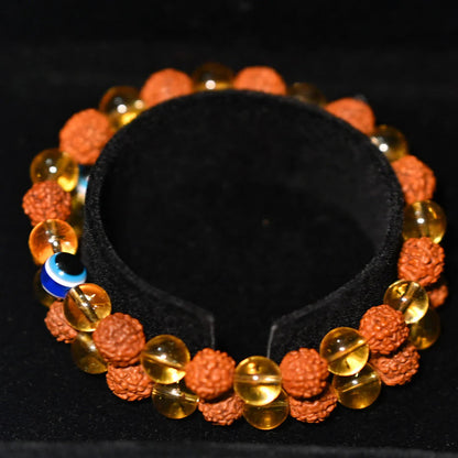 Citrine Rudraksha Bracelet (Pack of 2)