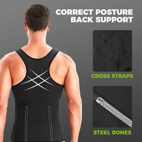 Men's Zip-Up Waist Trainer Vest
