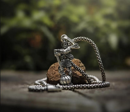 Hanumanji With Silver Gada Pendant