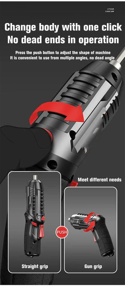 Metal Electric Screwdriver with 47 pcs Screwdriver Bit Set