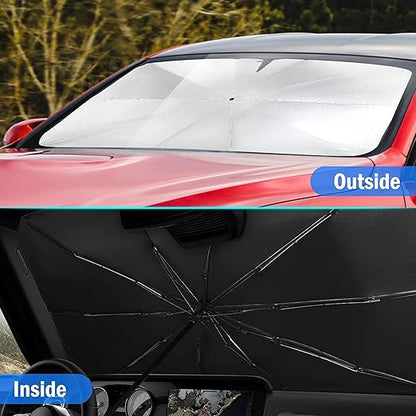 Essntials Car-Umbrella + 4 Window Covers