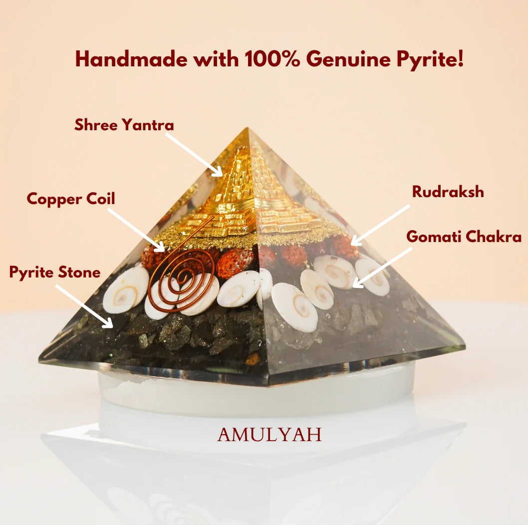 Crystal Wealth Gomati Chakra Shree Yantra Pyramid