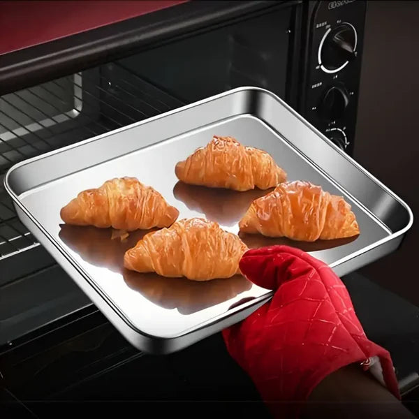 Non Stick Baking Pan Food Storage Box with Cover Pack of 2