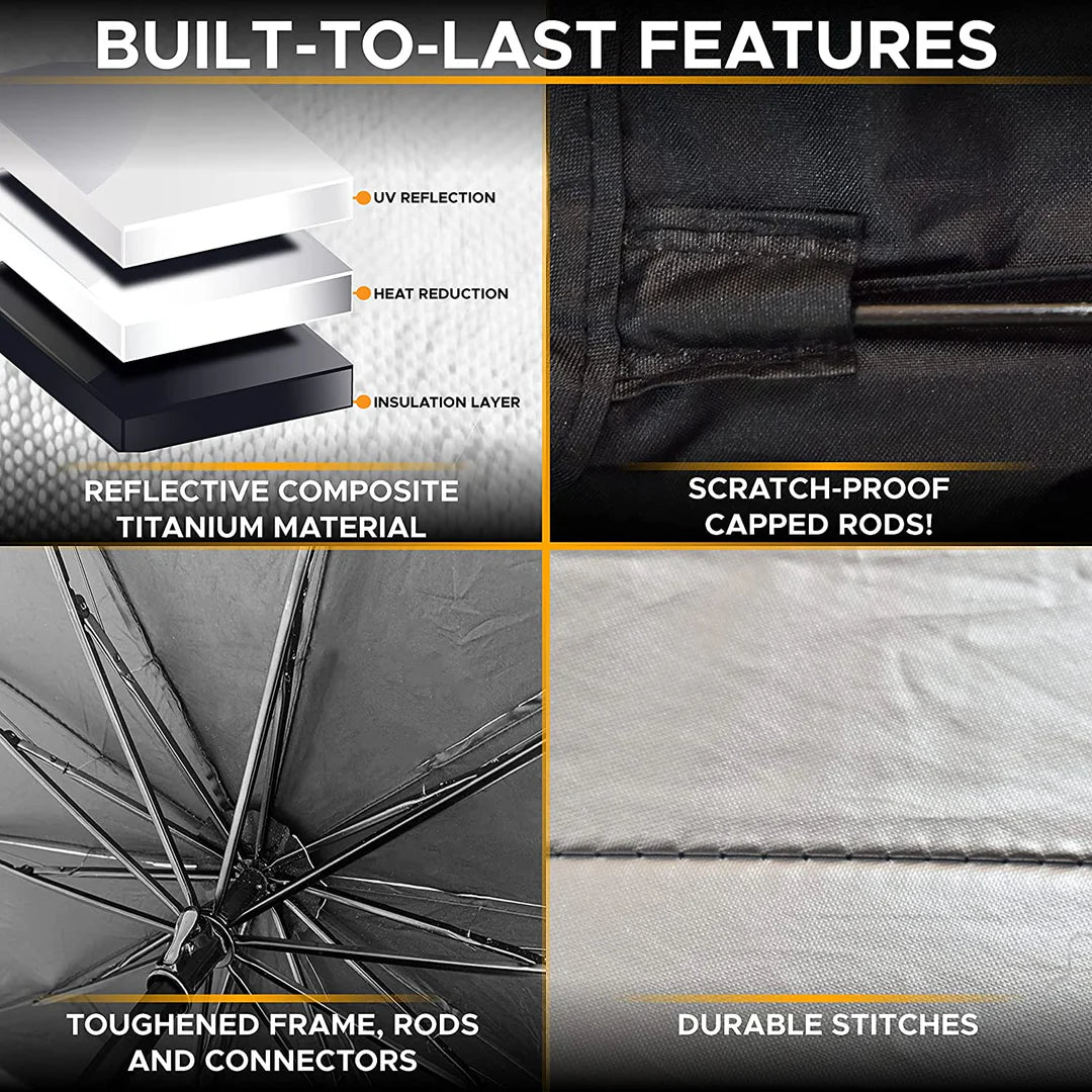 Essntials Car-Umbrella + 4 Window Covers